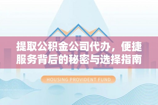 天全提取公积金公司代办，便捷服务背后的秘密与选择指南