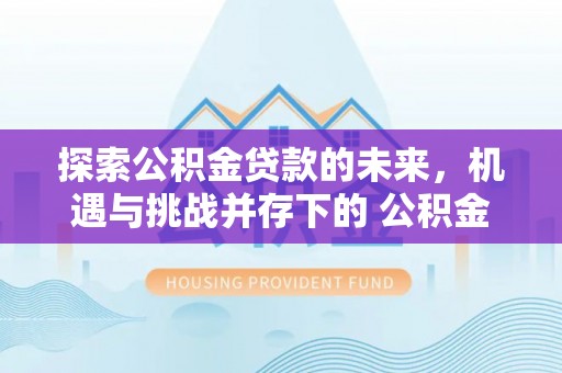 天全探索公积金贷款的未来，机遇与挑战并存下的 公积金贷款风险防控