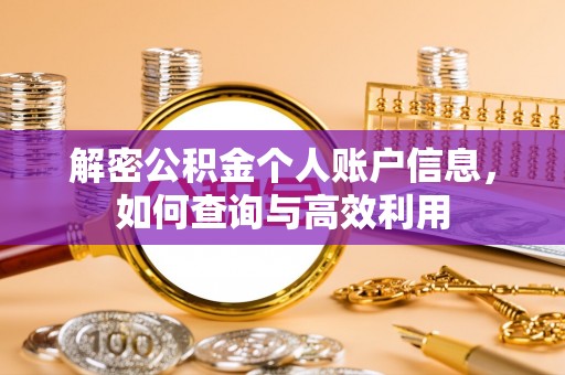 天全解密公积金个人账户信息，如何查询与高效利用