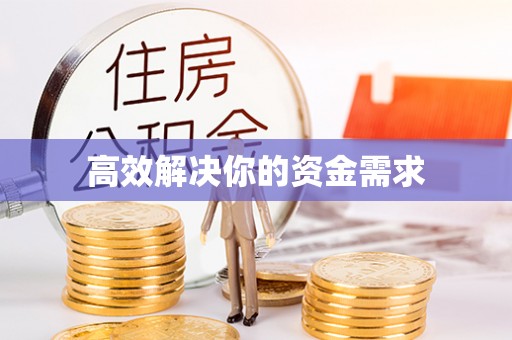 天全高效解决你的资金需求
