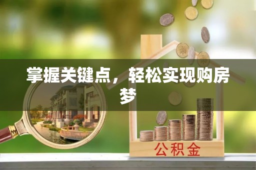 天全掌握关键点，轻松实现购房梦
