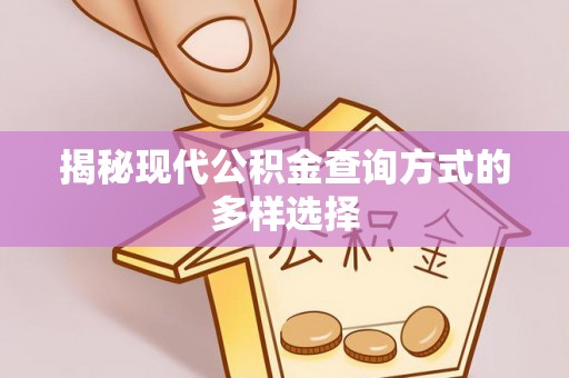天全揭秘现代公积金查询方式的多样选择