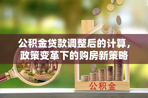 天全公积金贷款调整后的计算，政策变革下的购房新策略