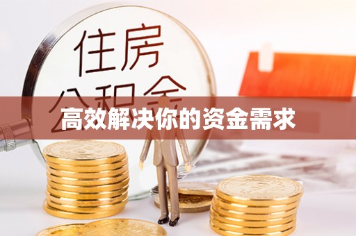 天全高效解决你的资金需求