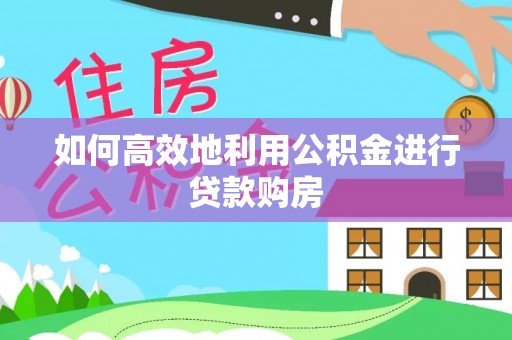 天全如何高效地利用公积金进行贷款购房